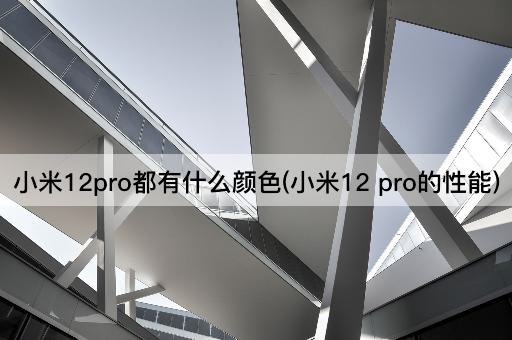 小米12pro都有什么颜色(小米12 pro的性能)